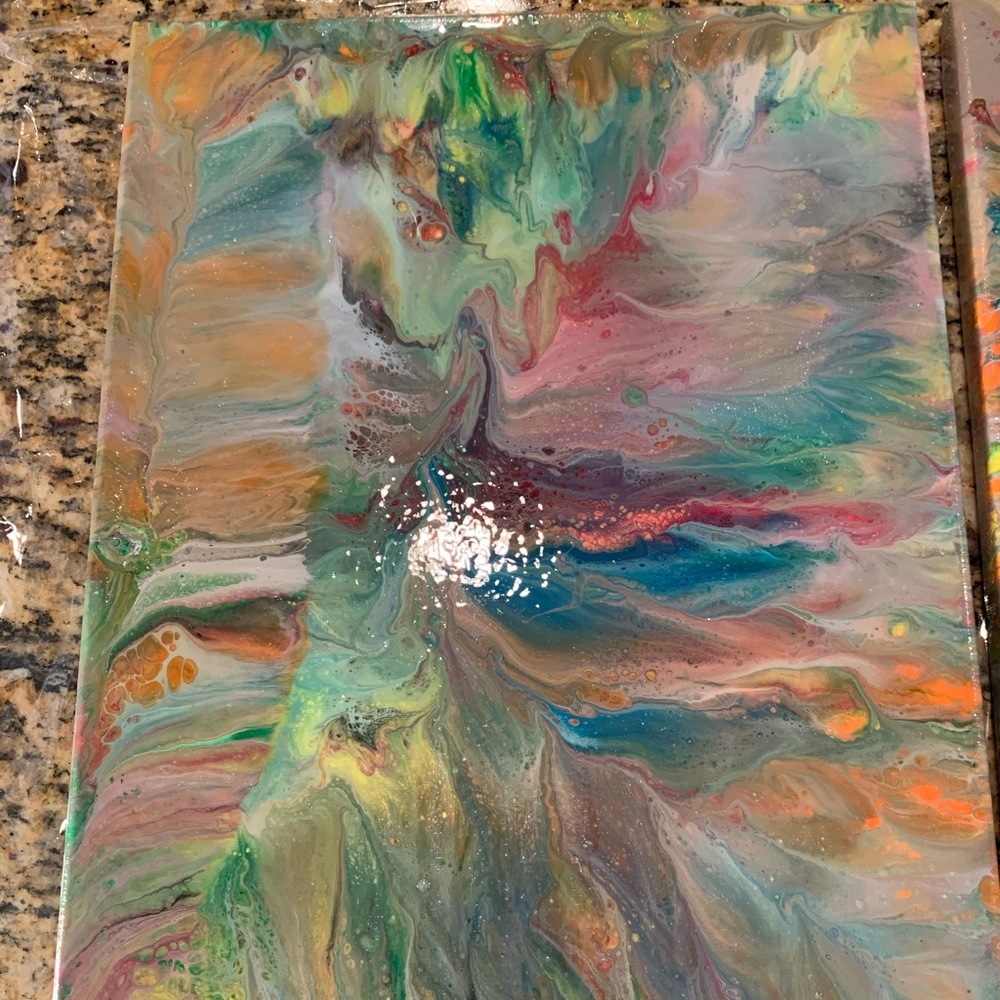 Modern acrylic abstract painting